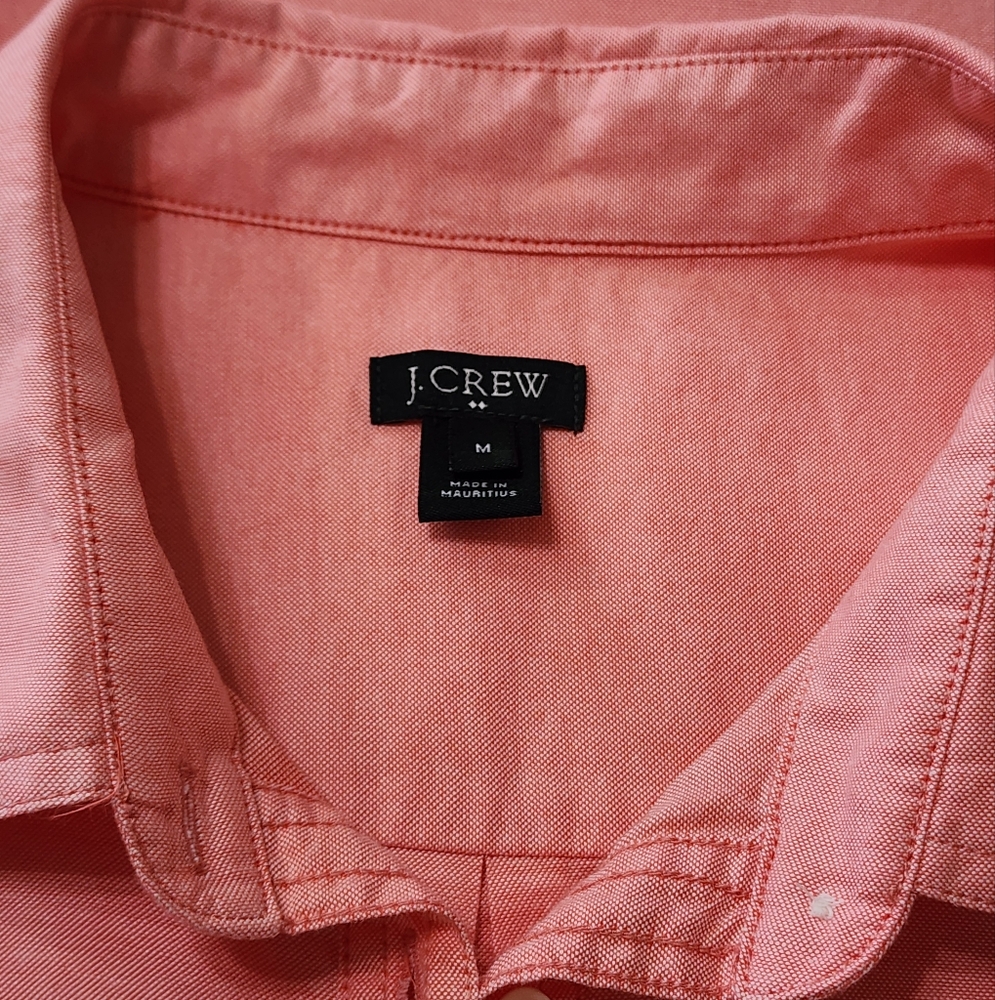 J. Crew Coral Half-Button-Up Shirt Size M - Picture 11 of 16